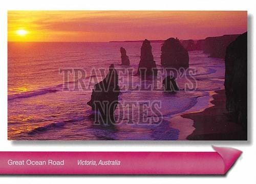 Great Ocean Road Sunset Post Card front