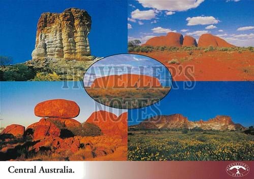 Central Australia Post Card front
