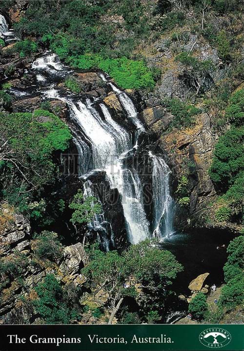 The Grampians Waterfall Post card front