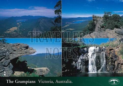 The Grampians Scenery Post Card front