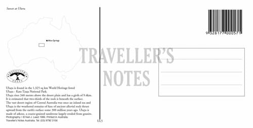 Uluru Post Card Back