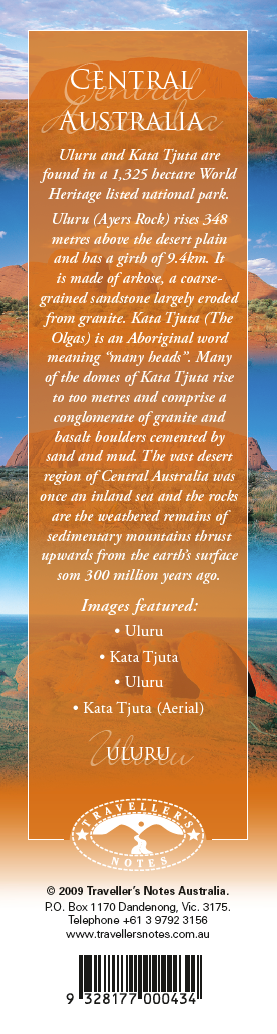 Central Australia Bookmark back