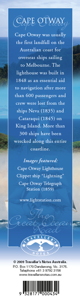 Cape Otway Bookmark back