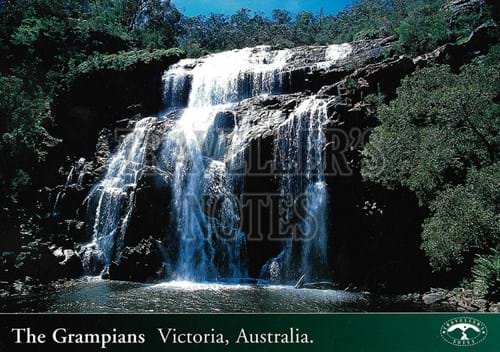 The Grampians Waterfall Post card front