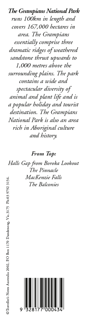Grampians Bookmark back