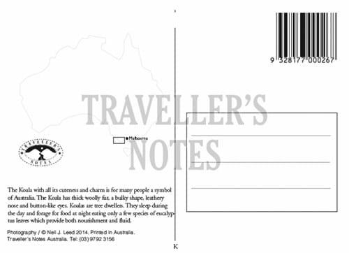 Great Ocean Road Post Card back