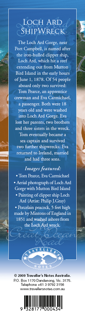 Lock Ark Shipwreck Bookmark back